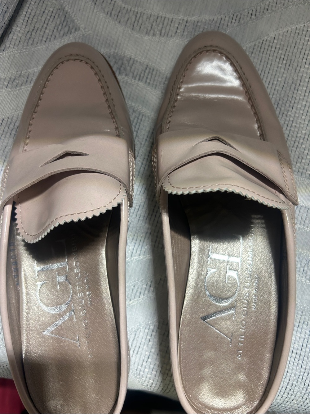 AGLBlush Leather Penny Loafers